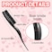 Frienda 2 Pieces Boar Bristle Brush Comb Hair Teasing Brush for Women Men Salon Boar Nylon Bristle Beauty Styling Backcombing Tool(Black)
