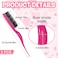 Frienda 2 Pieces Boar Bristle Brush Comb Hair Teasing Brush for Women Men Salon Boar Nylon Bristle Beauty Styling Backcombing Tool(Fuchsia)