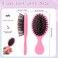 36 Packs Mini Detangling Brush Hair Brush Squirt Detangler Brushes Toddler Soft Bristle Brush Travel Hairbrush for Wet Dry Women Girl Thick Curly Hair(Pink)
