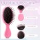 36 Packs Mini Detangling Brush Hair Brush Squirt Detangler Brushes Toddler Soft Bristle Brush Travel Hairbrush for Wet Dry Women Girl Thick Curly Hair(Pink)
