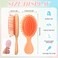 36 Packs Mini Detangling Brush Hair Brush Squirt Detangler Brushes Toddler Soft Bristle Brush Travel Hairbrush for Wet Dry Women Girl Thick Curly Hair (Elegant Colors)