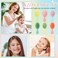 36 Packs Mini Detangling Brush Hair Brush Squirt Detangler Brushes Toddler Soft Bristle Brush Travel Hairbrush for Wet Dry Women Girl Thick Curly Hair (Elegant Colors)