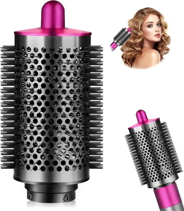 Large Round Volumizing Brush for Dyson Airwrap Attachments, Accessories for Airwrap HS01/HS05,Big Size Hair Styler Blow Dryer Brush (Rose)