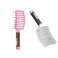 Curved Vented Styling Hair Brush, 2PCS Anti Frizz Hair Detangling Brush, Vent Hair Brush, Curved Anti Static Styling Tool for Wet Hair or Dry Hair(Random Color)