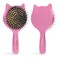 Hair Brush, BESTOOL Small Travel Hair Brushes for Women, Men or Kids, Wooden Toddler Boar Bristle Hair Brush for Detangling, Defrizz, Distribute Oil (Pink)