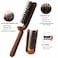 Aozzy 6Pcs Travel Brush Boar Bristle Brush Folding Hair Brush with Retractable Pocket Hair Band for Thin/Thick Hair, Mini Hair Brush for Women Any Hairstyle, Men's Hair/Beard, Great for Purse/Pocket