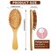 Bamboo Hair Brush,Natural Bamboo Paddle Detangling Hair Brush,Massaging Scalp,Great on All Hair for Women Men and Kids,With Ergonomic Handle Bamboo Brush for Hair Growth. (A-Yellow)
