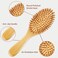 Bamboo Hair Brush,Natural Bamboo Paddle Detangling Hair Brush,Massaging Scalp,Great on All Hair for Women Men and Kids,With Ergonomic Handle Bamboo Brush for Hair Growth. (A-Yellow)