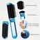 Mini Folding Compact Hair Brush with Mirror for Women and Girls, Massage and Pocket Comb for Travel, Gym, Purse, Swimming (Blue &amp; Green)
