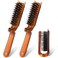 Foldable Slick Back Hair Brush, 2 Pack Mini Travel Hair Brush Small Portable Pocket Hairbrush Natural Boar Bristle Hair Brushes for Women Wet, Dry Hair, Curly, Detangle, Ideal for Purse, Gym, Swimming