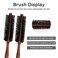 Boar Bristle Hair Brush, 2 Pack Small Round Hair Brush Portable Travel Styling Brush Roller Brush Soft Bristle Hair Brush for Blow Drying, Women Thin Hair, Short Hair, Fine Hair, Beard Brush for Men
