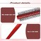 Small Round Blow Drying and Curling Brush with Ball Tip, Nylon Bristles and Wood Handle - Suitable for Short Hair, Thin Hair, Bangs, Lifting and Beard Styling