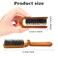Foldable Travel Hair Brush, Natural Boar Bristle Hairbrush Portable Collapsible Hair Comb Pocket Size Comb Mini Folding Compact Hair Brush for Women and Men, Purse, Locker, Comestic Bag, Car, Gym
