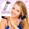 Mini Travel Hair Brush, Small Foldable Hairbrush Compact Hair Brush with Mirror and Round Tip Nylon Bristles for Women and Men, Portable Pocket Size Comb for Car Gym Bag Purse (Electroplating Pink)
