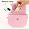 Folding Travel Hair Brush with Removable Mirror, Collapsible Compact Design, Massage Comb for Gym, Trips, Purse, Swimming (Cream Colour)