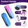 Mozeat Lens 2 Pack Portable Hair Brush with Mirror, Foldable, Blue &amp; Pink, All Hair Types, Unisex Adult