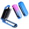 Mozeat Lens 2 Pack Portable Hair Brush with Mirror, Foldable, Blue &amp; Pink, All Hair Types, Unisex Adult