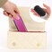 Sliverdew Travel Hair Brush, 2 Pieces, Folding Hair Brush with Mirror, Compact Hair Comb, Portable, Collapsible Pocket Brush, Small, for Women, Silver &amp; Purple