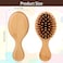 Mini Hair Brush, Portable Bamboo Hair Brush Small Travel Comb Paddle Detangling Hairbrush Scalp Massager Anti-Static Pocket Size Comb Air Cushion Hair Brush for Women Thick Thin Curly Wet Hair