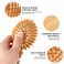 Mini Bamboo Brush for Hair Growth, Natural Wooden Massager Brush with Handle Design and Anti-Static Round Wood Pins for Scalp and Hair Detangling