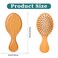Mini Bamboo Brush for Hair Growth, Natural Wooden Massager Brush with Handle Design and Anti-Static Round Wood Pins for Scalp and Hair Detangling