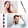 Mozeat Lens Mini Round Brush for Blow Drying, 1/2 Inch Small Quiff Roller Brush, Portable Curling Brush with Wooden Handle and Stiff Nylon Bristle Styling Hair Brush for Curling, Short, Thin Hair