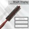 Small Round Brush for Short Hair, Mini Natural Soft Boar Bristle Hair Brush Styling Brush Portable Travel Size Circular Hairbrush for Women and Men Smoothing, Detangling, Adding Hair Volume and Shine