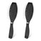 Portable Stainless Steel Wig Brush with Wire Cushion - 2 Pack Professional Synthetic Hair Brush and Hair Extension Combs for Women (Black)