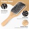 Hair Brush,Boar Bristle Hair Brushes and Styling Comb Set for Women Men Kids, Best Natural Wooden Paddle Hairbrush for Wet or Dry Hair Detangling Smoothing Massaging