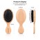 3Pcs Hair Brush Mini Boar Bristle Hairbrush for Thick Curly Thin Long Short Wet or Dry Hair, Pocket Travel Small Paddle Hair Brush for Men Women Kids Detangle Massage Add Shine