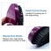 Medium Hard 360 Wave Brush - Upgraded Curved Palm Wavy Brushes for Men - Natural Boar Bristles Medium Firm for Hair Routine Waves Brushing (Stripes Purple)