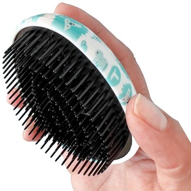 T is for Tame &ndash; Detangling Brush for Toddlers &amp; Kids, Mini Detangler Brush Tames Knots W/Out Tears or Tantrums, Perfect Size &amp; Shape for Kids Hands, Developed by Mom of Twins (1 Single Brush)