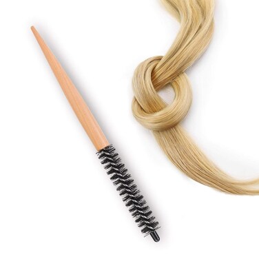 Mini Round Brush Small Round Hair Brush Hairdressing Comb Hair Curler Brush Makeup Comb Teasing Brush 20# for Blow Drying Curly Hair Styling Bangs Lifting Beard Care