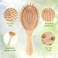 Bamboo Brush Set, Thick Strong Bamboo Hair Brush, Bamboo Brush for Hair Growth,Hair brush for massaging the scalp，Hair Brush Cleaner Tool, Suitable for Women Men and Children (light yellow)