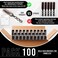 Bulk Hair Brushes for Homeless Supplies Bulk - 100 Pack, Individually Wrapped, Black Hairbrush; Includes Easy To Use Sheet for Brush Count Tracking at Shelter; Helps Promote Hygiene, Confidence