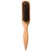 OWIIZI Slick Back Hair Brush for Smoothing Ponytail, Soft Boar Bristle Styling Edge Control Brush for Sleek Hair, Wooden Rat Tail Pointed Handle Wax Stick for Hair, Teasing Hair Brush for Men Women