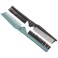 MAGICLULU 2pcs Double Teeth Folding Comb Portable Folding Hair Brush Bristle Travel Comb Bristle Set Straight Curl Hair Brush for Women Men Salon (Black+Green))