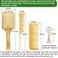 Bamboo Hair Brush Comb Set for Women, Wooden Paddle Detangling Brush for Thick Thin Curly Straight Wavy Fine Hair, Wide Tooth &amp; Tail Comb Great for Wet or Dry Use, Hairbrush Cleaning Tool Included