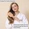 Wooden Paddle Hair Brush - Square Detangling Reducing Breakage Hairbrush for Men &amp; Women, Beechwood Air Cushion Brush with Travel Bag for Thick, Curly, Wet, Dry Hair