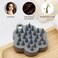 Silicone Scalp Massager Shampoo Brush, Hair Scrubber with Soft Silicone Bristles,Scalp Brush/Exfoliator for Dandruff Removal &amp; Hair Growth Stimulator,Wet Dry Scalp Brush for Scalp Care(Dark Gray)