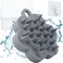 Silicone Scalp Massager Shampoo Brush, Hair Scrubber with Soft Silicone Bristles,Scalp Brush/Exfoliator for Dandruff Removal &amp; Hair Growth Stimulator,Wet Dry Scalp Brush for Scalp Care(Dark Gray)