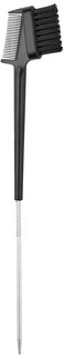 3-in-1 Edge Styling Brush, Black Colour, Baby Soft Bristles, Pointed Metal End-Designed For Partin and Sculpting, Detangles Edges, Organic, Lightweight, Travel Friendly, 9 x 0.5 x 2 inch
