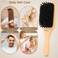 Bsisme Hair Brush, Boar Bristle Hair Brushes for Women Men Kid, Natural Bristles Paddle Brush for Thin Fine Hair, Restore Shine and Texture, Enhance Hair Shine and Health