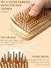 Bamboo Hair Brush for Hair Growth, Natural Bamboo Bristles Hairbrush with Ergonomic Handle for Scalp Stimulation, Wooden Paddle Detangling Hair Brushes for Women Men Curly Thick Hair