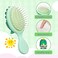 Toddler Hair Brush - Mini Hair Brush for Kids - Travel Brush for Boys and Girls - Baby Detangler Brush for Thin Hair - Dinosaur Brush with Air Cushion - Green