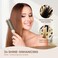 AIMIKE Round Hair Brush, 1 inch Barrel with Boar Bristles, Nano Thermal Ceramic &amp; Ionic Tech, for Blow Drying, Styling, Curling and Shine + 4 Clips (Gold, Unisex, Fine Hair, Short Hair, Anti-Frizz)
