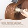 AIMIKE Round Brush, 1.3 Inch Barrel, Nano Thermal Ceramic &amp; Ionic Tech, Boar Bristles, for Blow Drying, Styling, Curling and Shine, Gold + 4 Clips