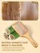 Hair Brush-Bamboo Wood Paddle Brush for Women Men Massaging Scalp Increase Hair Growth