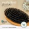 100% Boar Bristle Hair Brush for Women Set by Belula (L Size). Soft Natural Bristles for Thin and Fine Hair. Wooden Comb, Travel Bag and Spa Headband Included!