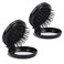 Travel Folding Hair Brush, 2 Pack Round Mini Brush with Mirror, Compact Massage Comb, Portable Styling Tools for Women (Black)
